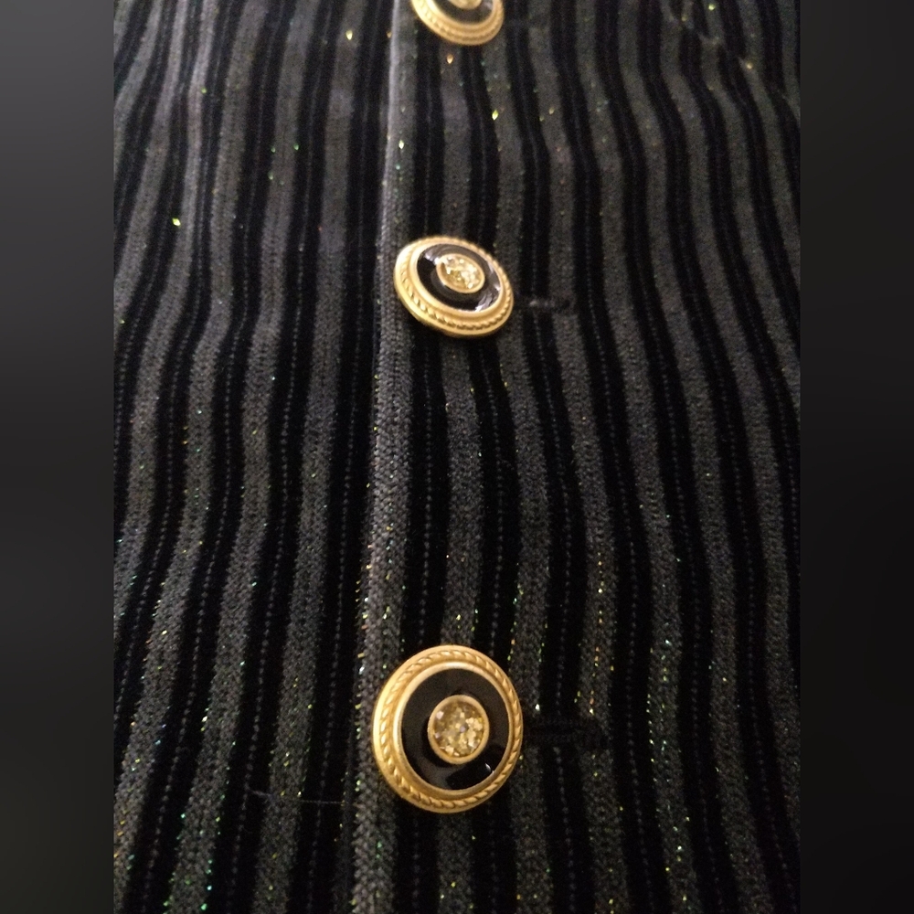 1 Of 1 Luigi Bianchi Mantova Striped Peacoat With Gold Buttons And Cufflinks - Picture 5 of 5